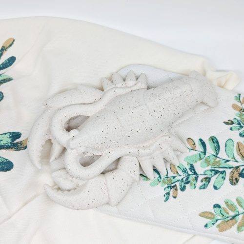 Coastal White Lobster Sculpture Decor Ornament