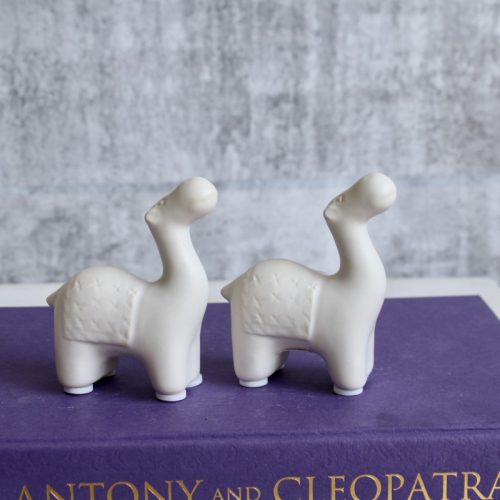 Small White Camel Figurine - Set of 2