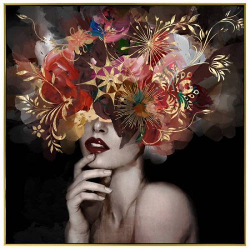 Dream Hat Girl Framed Canvas Wall Art