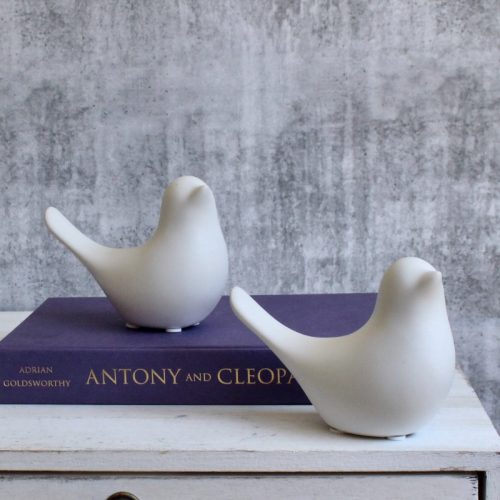 White Dove Bird Figurine - Set of 2