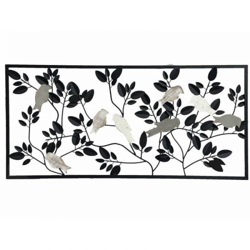 Birds on Tree Branches Metal Wall Art