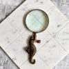 Brass Look Seahorse Magnifying Glass