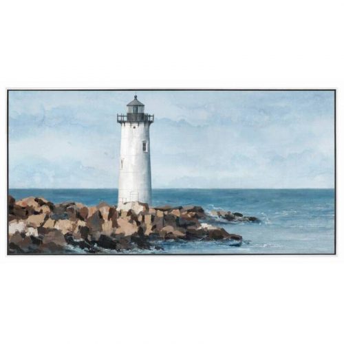 Coastal Lighthouse Framed Canvas Wall Art