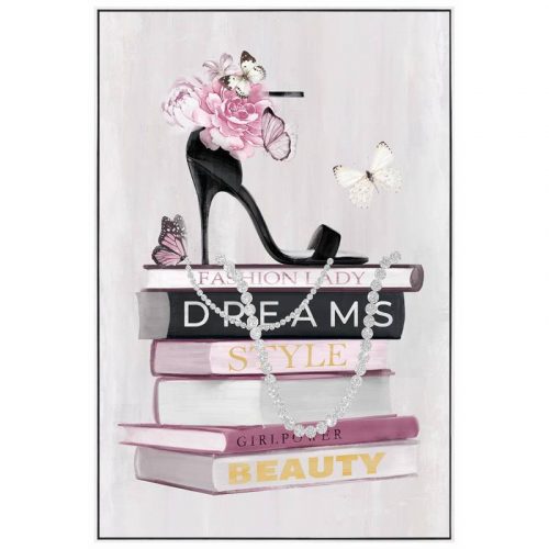 Fashion Shoe Framed Canvas Wall Art