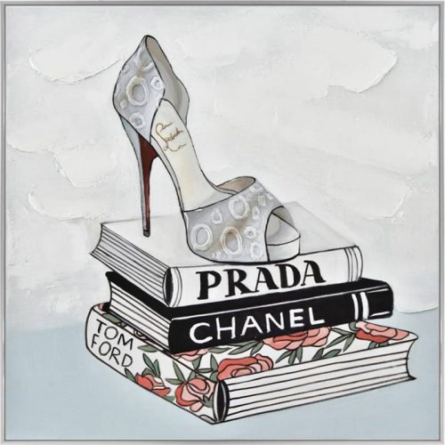 Glamour Shoe Framed Canvas Wall Art