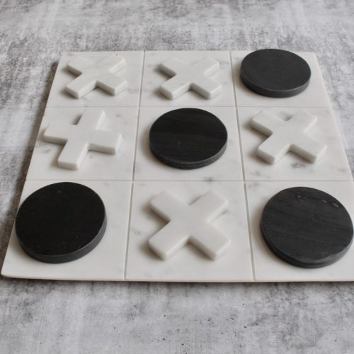 Marble Tic Tac Toe Board Game Noughts & Crosses
