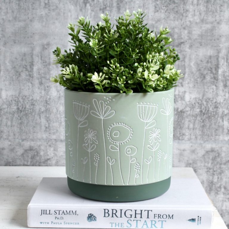 Sage Green Flower Planter Pot Dalisay