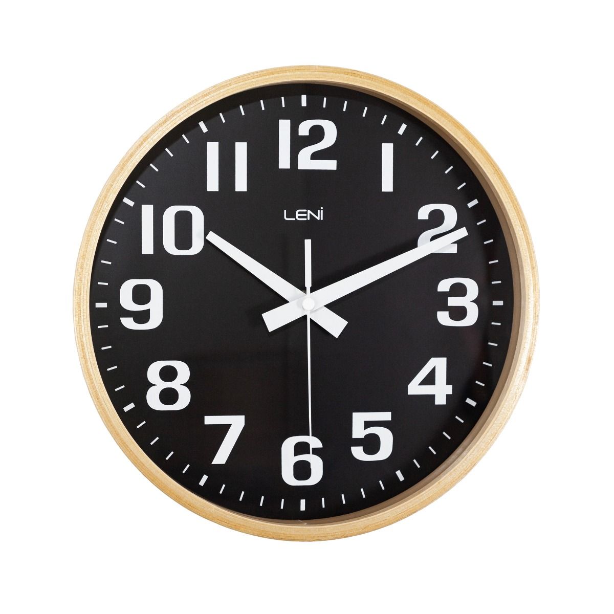 Black Leni Wooden Wall Clock