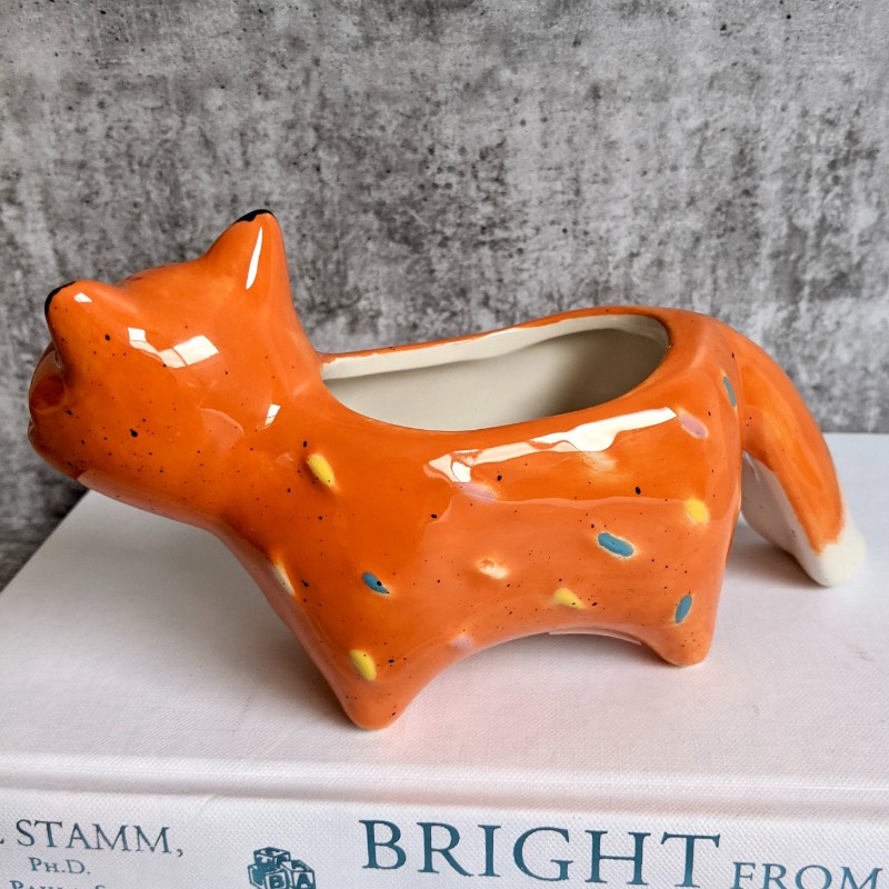 Fox with Tail Planter Pot