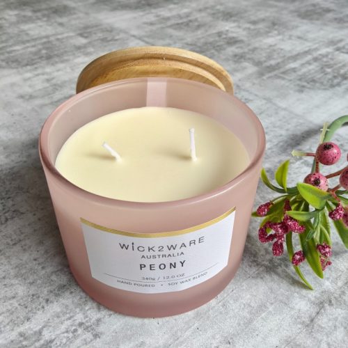 Peony Hand Poured Scented Jar Candle