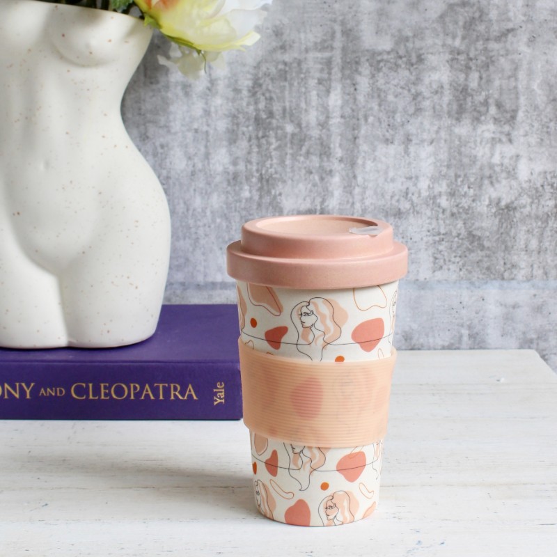 Pink Girl Eco Travel Mug Coffee Cup