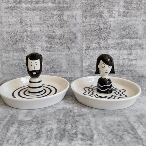 Girl Boy Ceramic Trinket Dish
