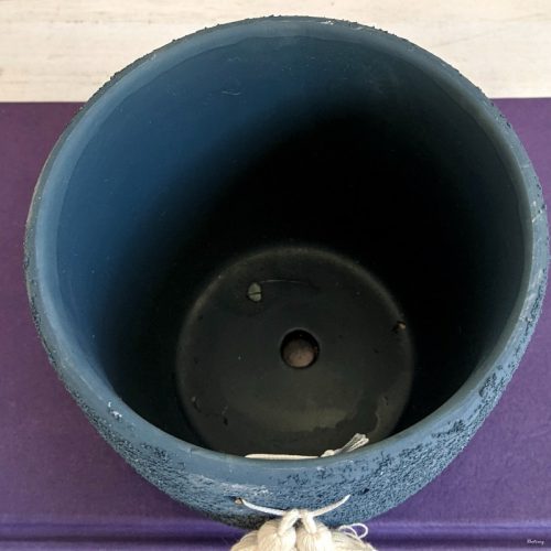 Navy Blue Tassels Ceramic Planter Pot