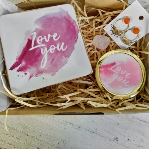 Earring Lovers Gift Hamper | Love You Birthday Box - Earrings + Candle + Trinket Dish