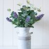 Artificial Lavender Floral Arrangement in Tin vase