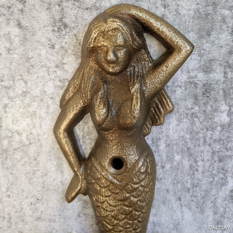 Brass Mermaid Wall Hook
