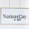 Namastay In Bed Framed Canvas Shelf Decor