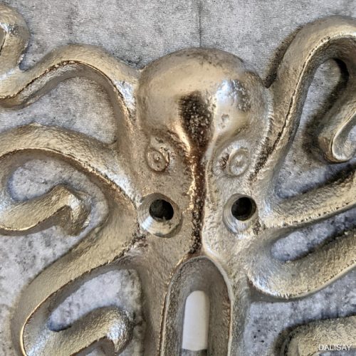Silver Octopus Metal Wall Hook