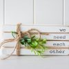 Whitewashed Quote Wooden Block Decor Ornament