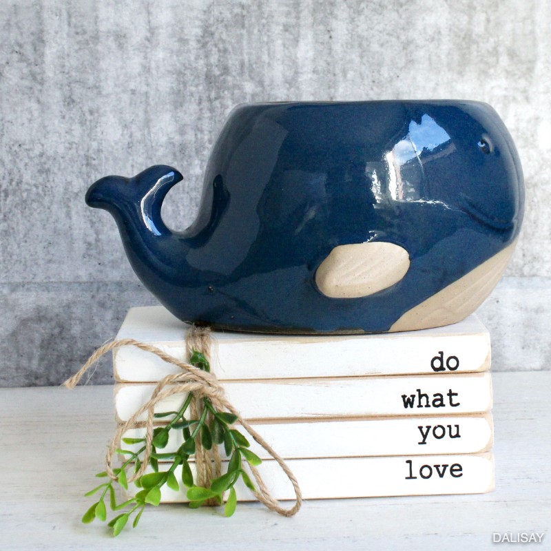 Happy Blue Whale Planter Pot