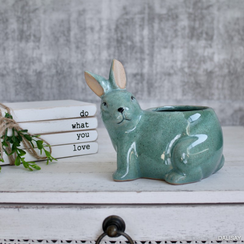 Green Bunny Rabbit Succulent Planter Pot
