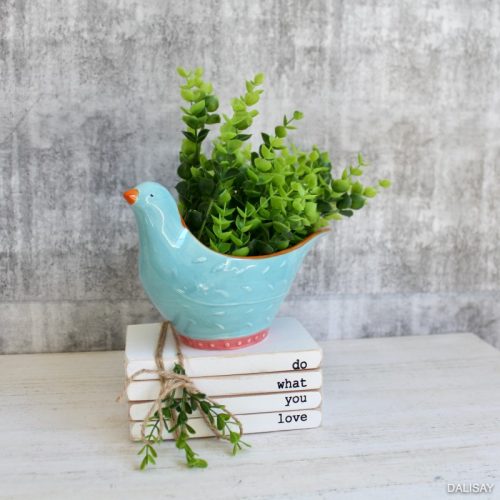 Light Blue Bird Planter Pot