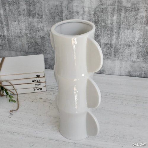 White Pea Ceramic Flower Vase