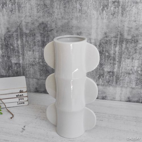 White Pea Ceramic Flower Vase