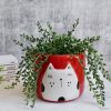 Cute Orange Cat Planter Pot