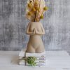 Namaste Lady Latte Figure Ceramic Vase