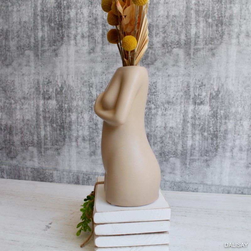 Namaste Lady Latte Figure Ceramic Vase
