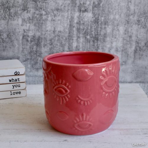 Pink Eye Ceramic Pot Planter