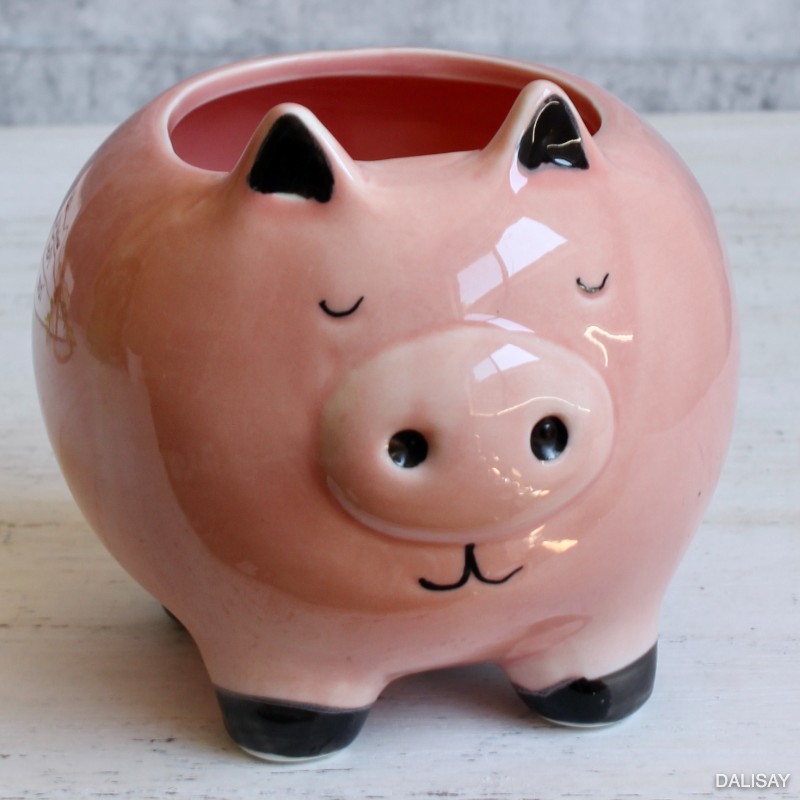 Pink Pig Ceramic Pot Planter