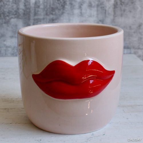 Red Lips Planter Pot