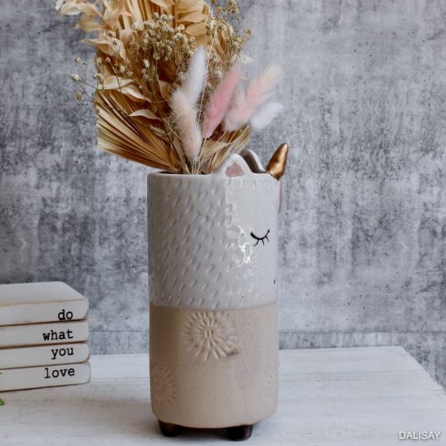 Sandy Unicorn Ceramic Decorative Vase