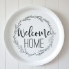 Welcome Quote Round Metal Wall Art