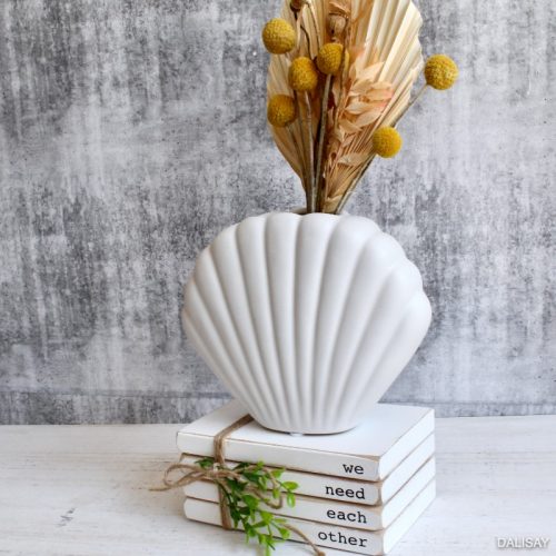 White Sea Shell Vase