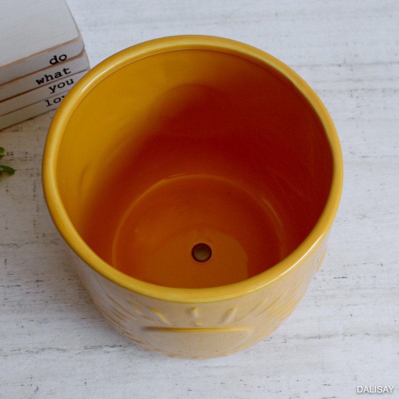 Yellow Sun Ceramic Pot Planter
