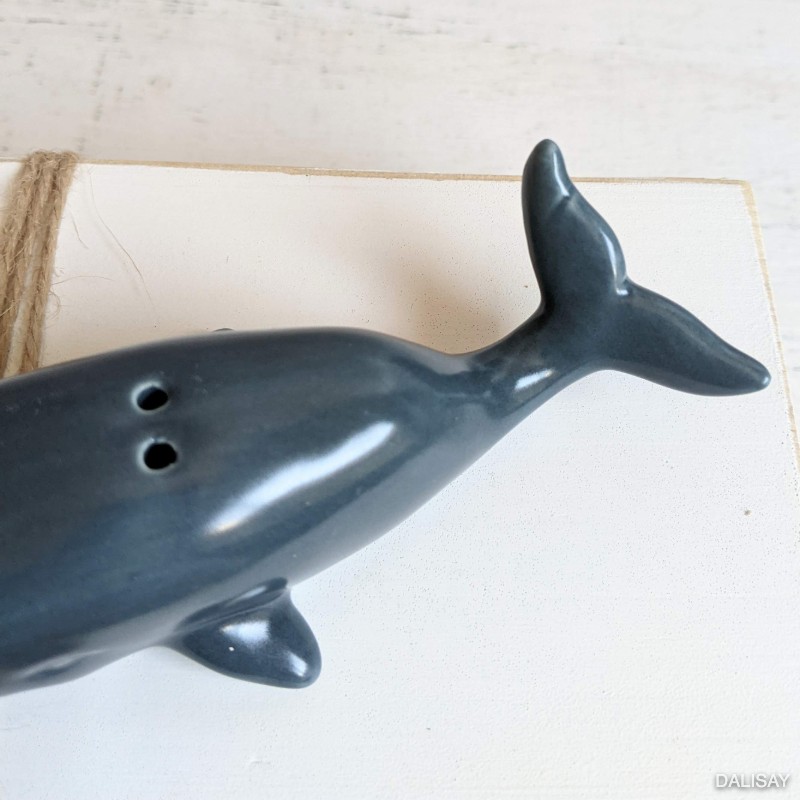 Blue Whale Salt Pepper Shaker Set