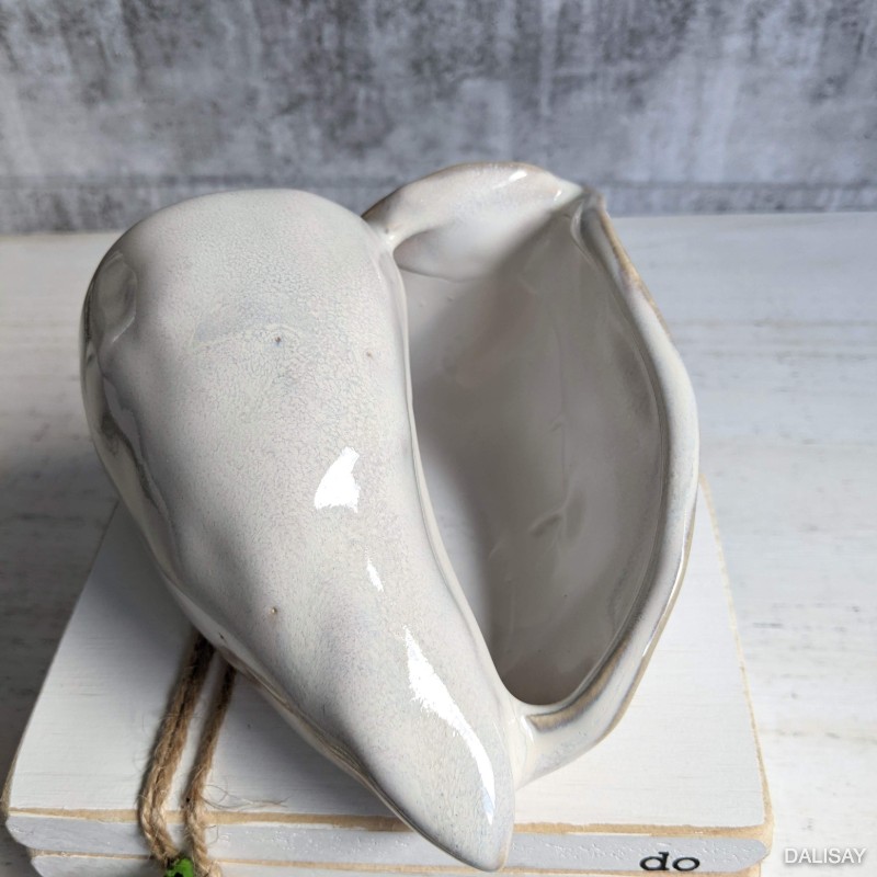 Ivory Shell Succulent Planter Pot