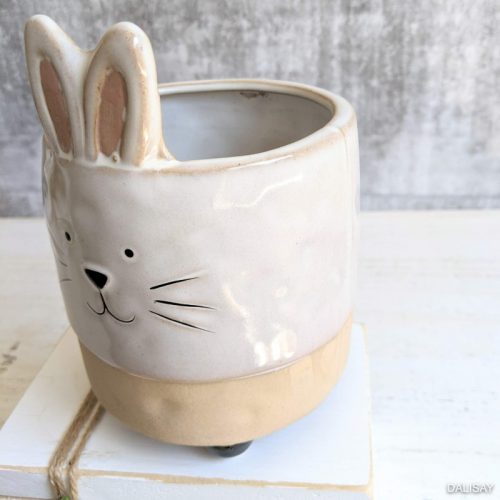 Pink Bunny Rabbit Planter Pot