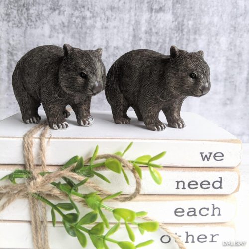 Set of 2 Wombat Sculpture Figurine