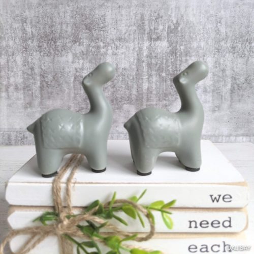 Small Sage Camel Figurine – Set of 2
