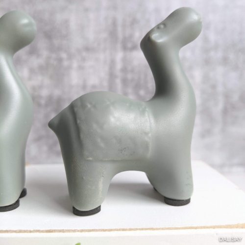 Small Sage Camel Figurine – Set of 2