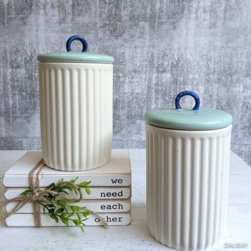 Ceramic Jar with Green Lid