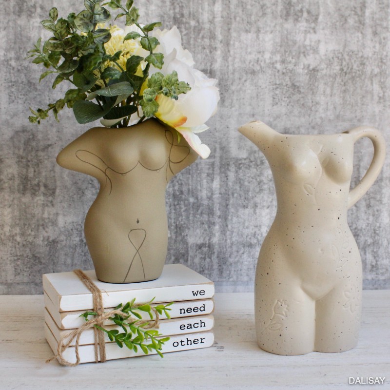 Female Form Ceramic Flower Vase