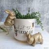 Gold Bunny Pot Sitter Hanger