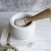 Marble Wood Mortar and Pastel Set