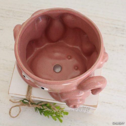 Pink Happy Octopus Planter Pot