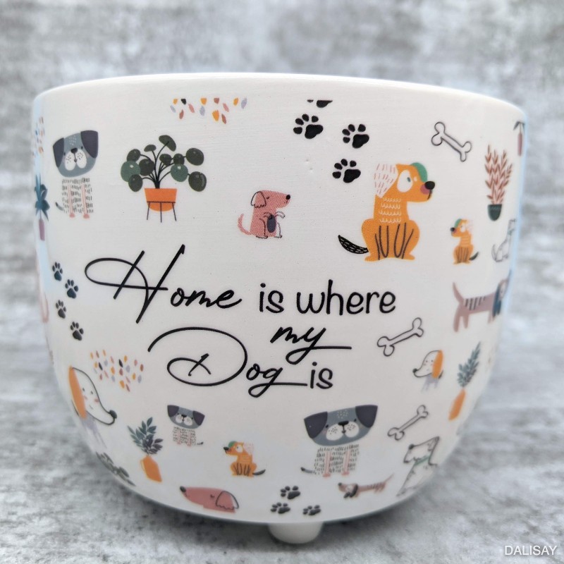 Home with Dogs Planter Pot